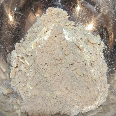 flour mixture with crushed butter cubes